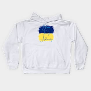 Bloom Through Adversity - Ukrainian Flag (Paint Streak) Kids Hoodie